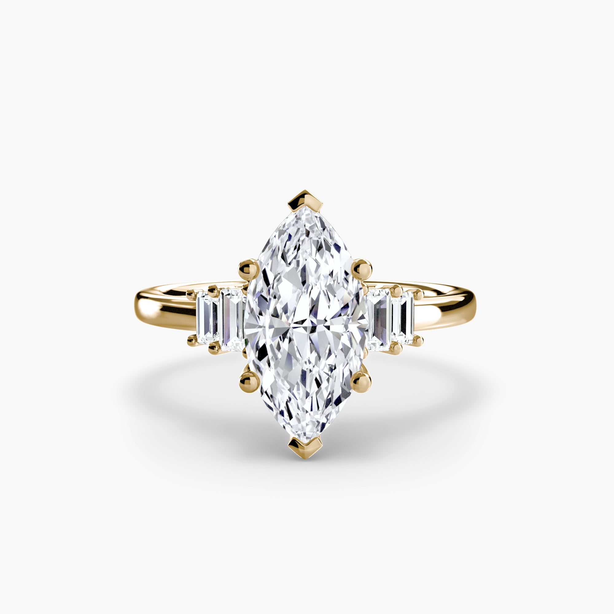 Inel Baguette Accent Solitaire