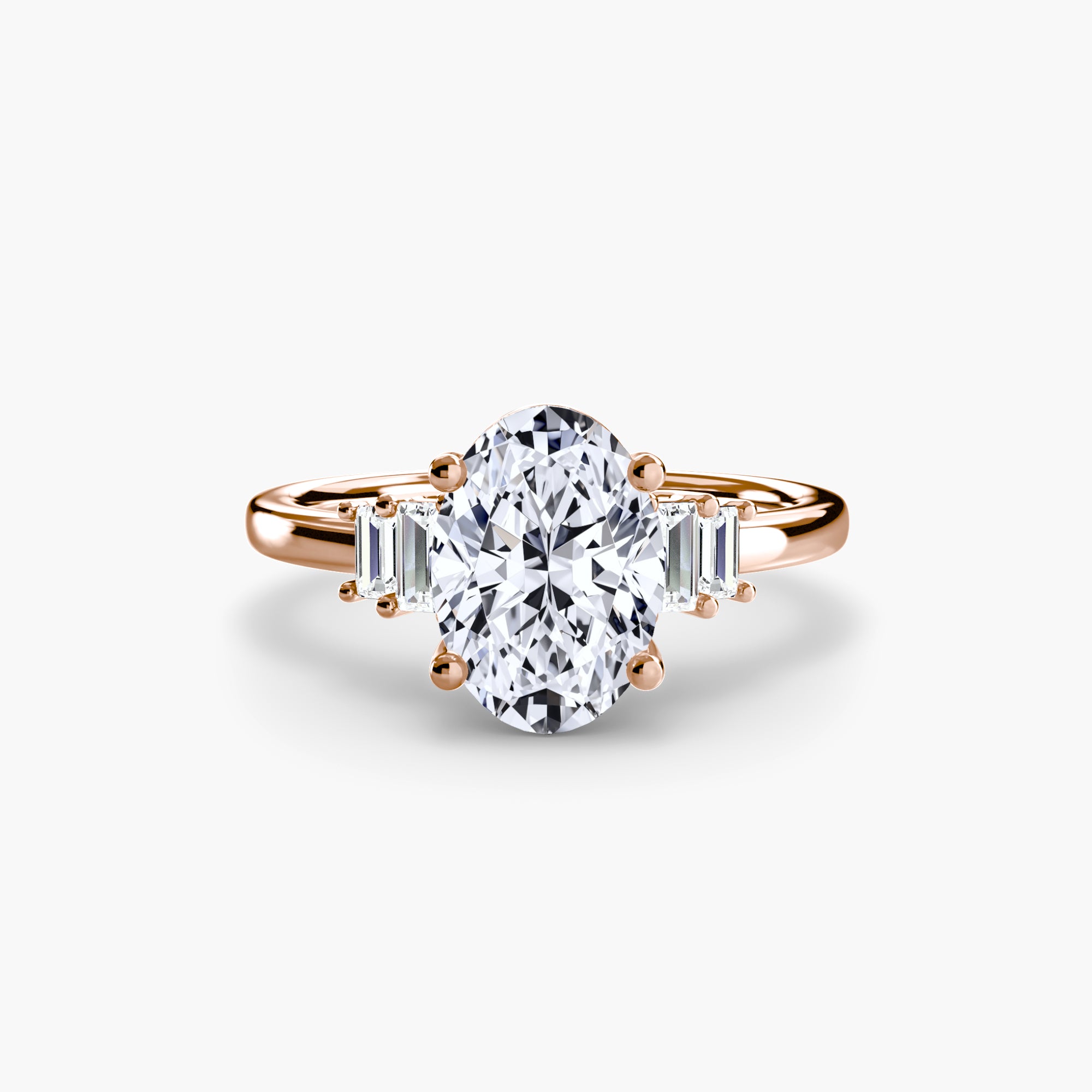 Inel Baguette Accent Solitaire