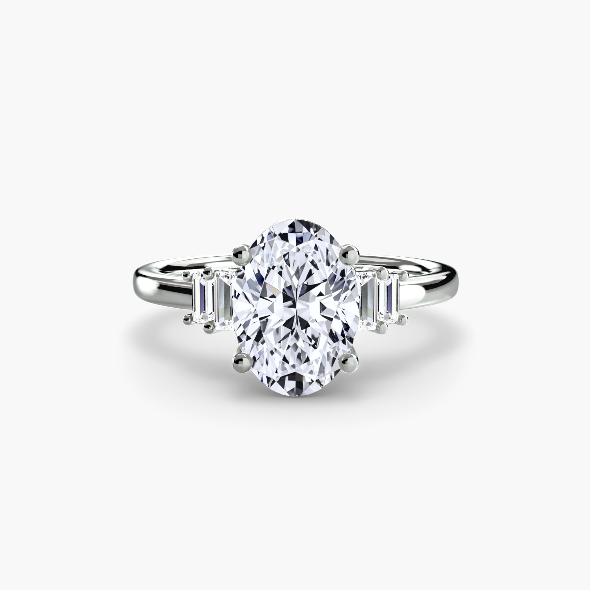 Inel Baguette Accent Solitaire