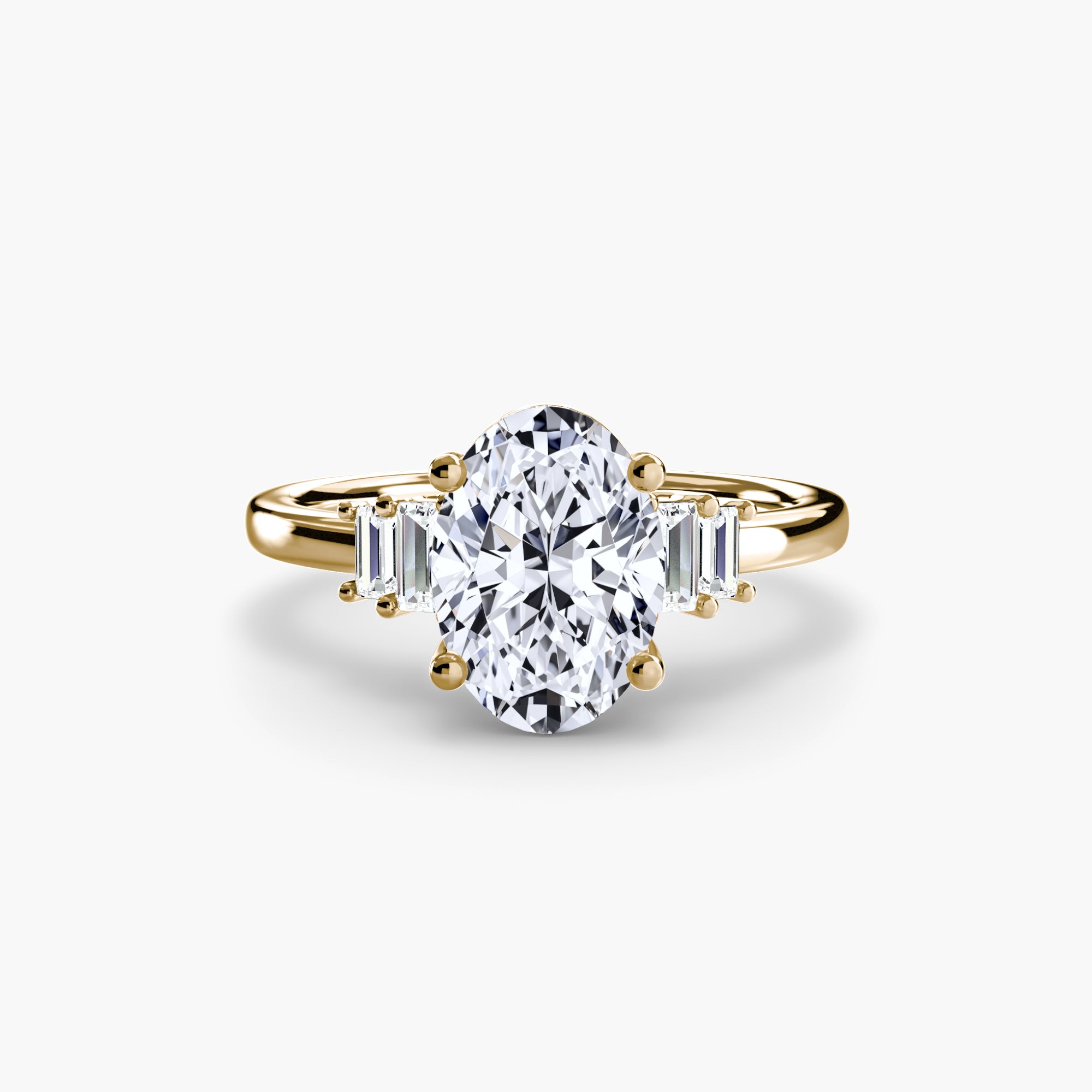 Inel Baguette Accent Solitaire