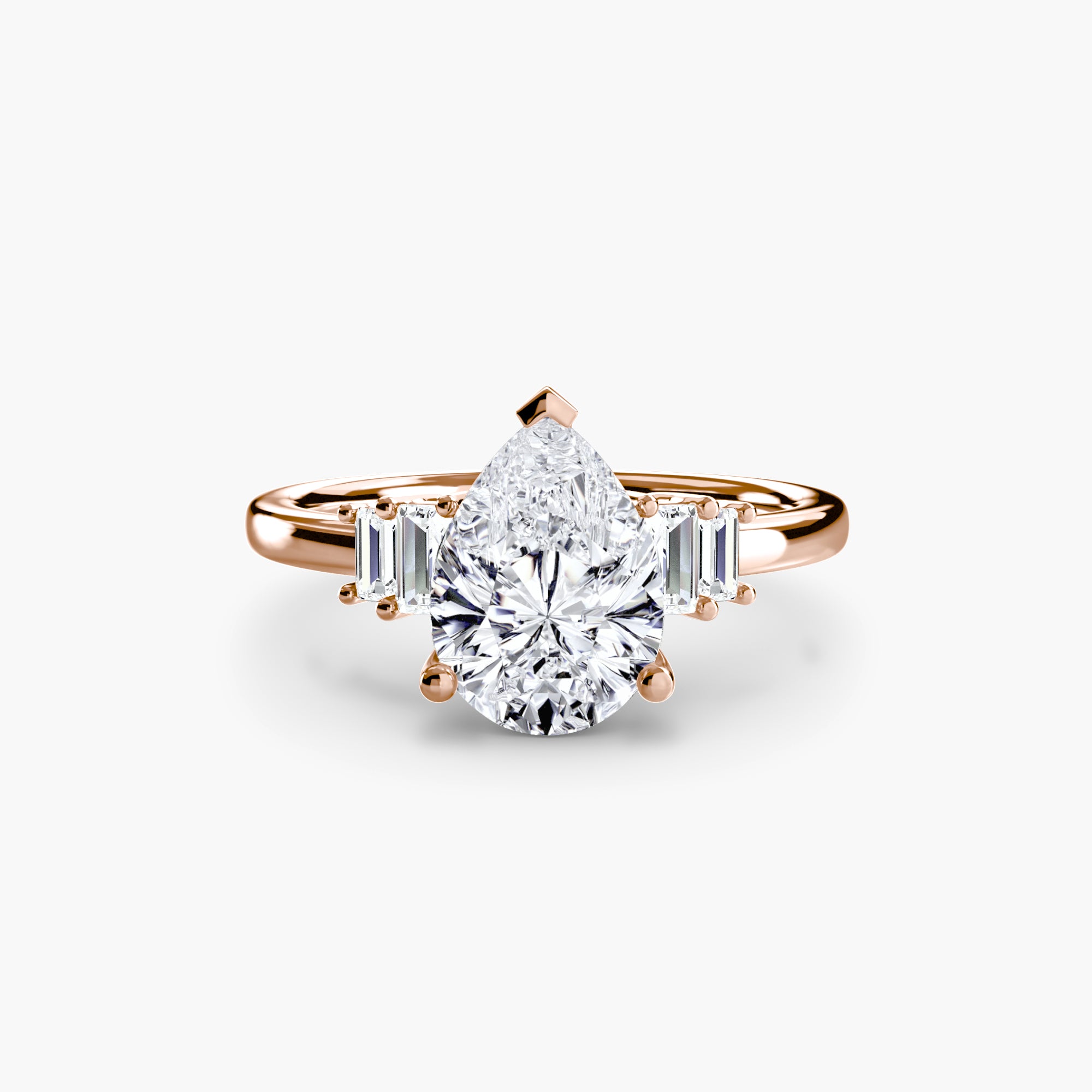 Inel Baguette Accent Solitaire