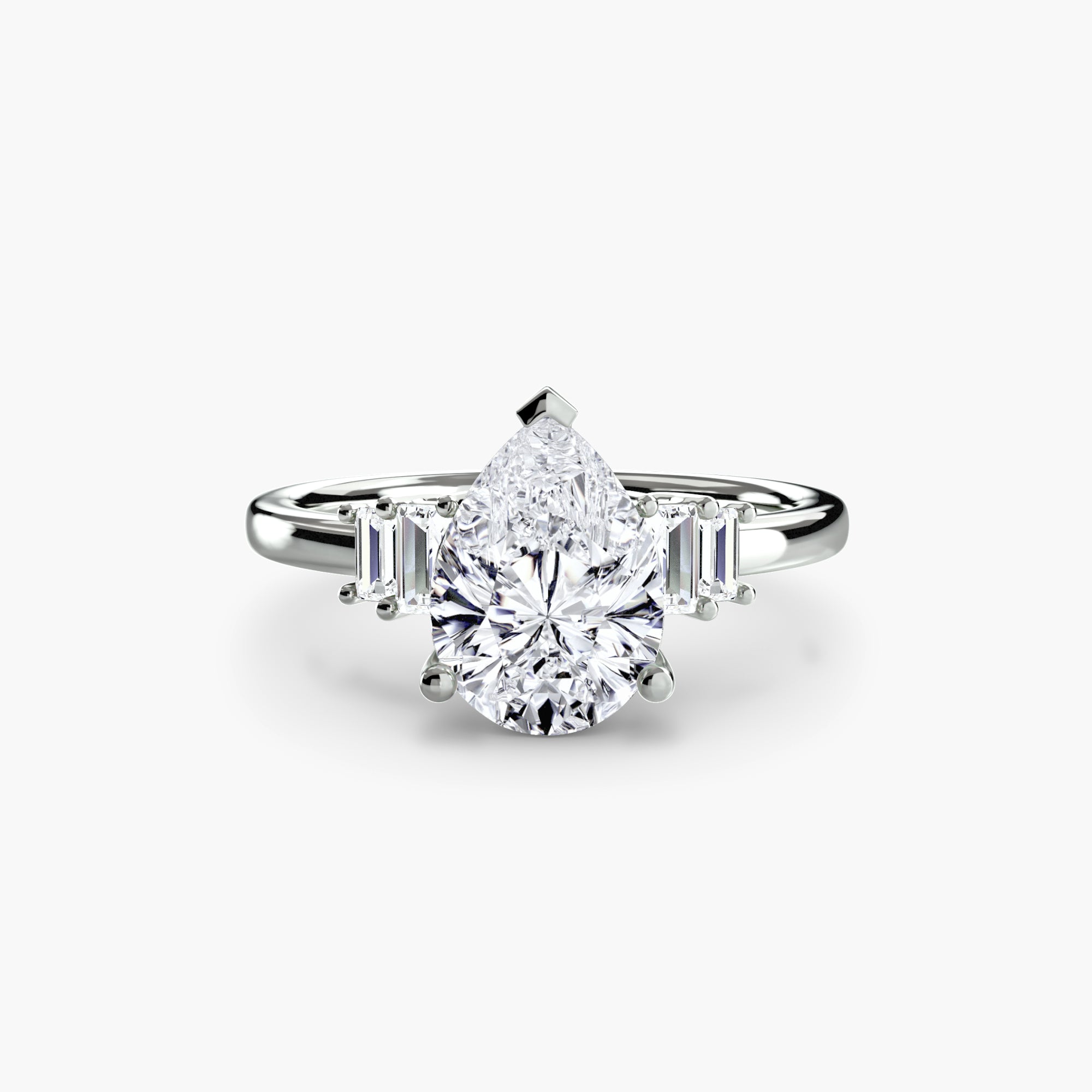 Inel Baguette Accent Solitaire