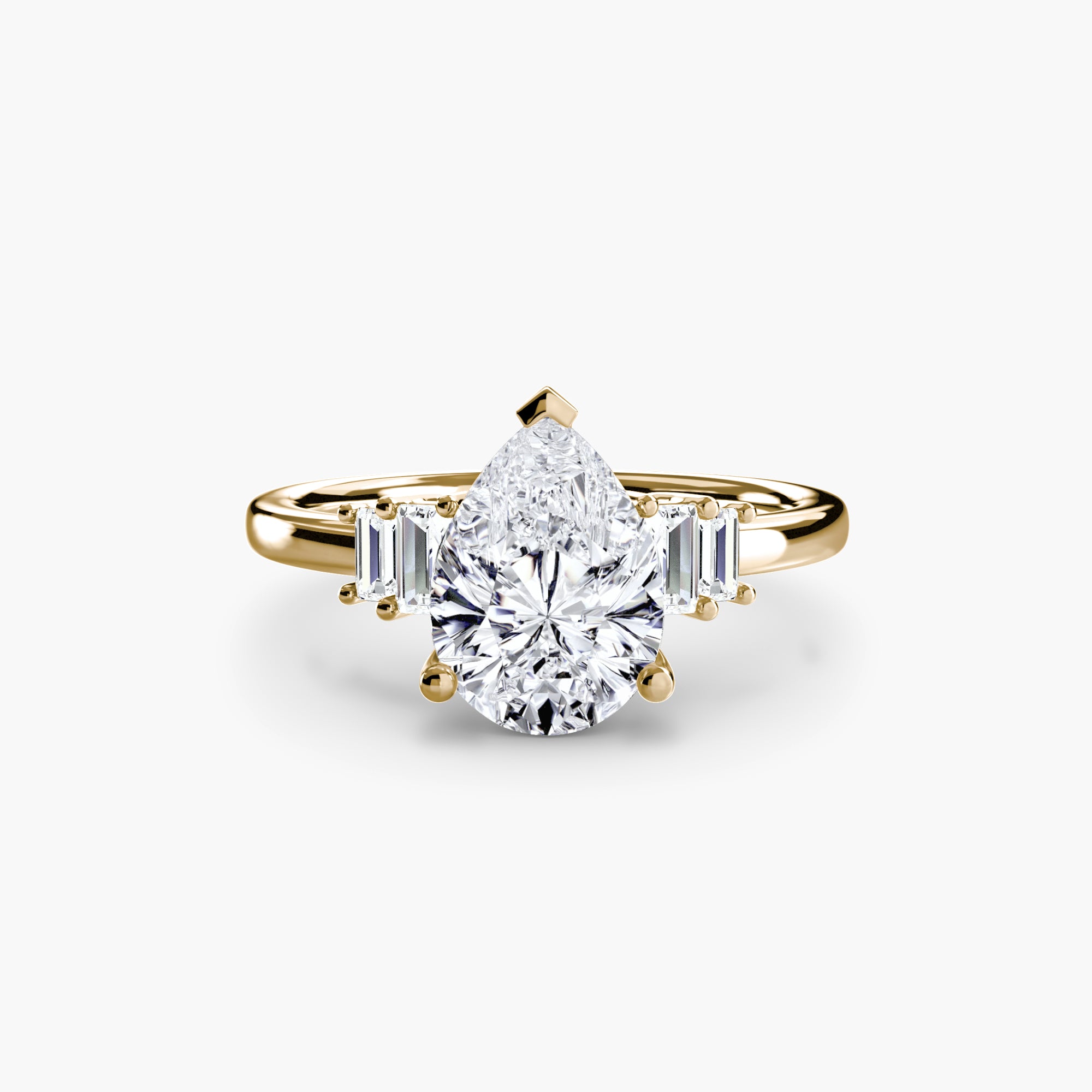 Inel Baguette Accent Solitaire