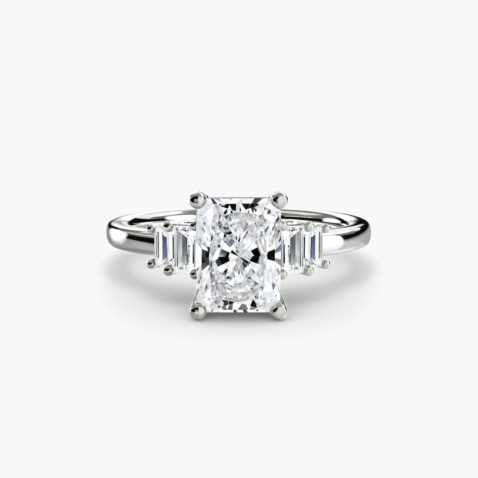 Inel Baguette Accent Solitaire
