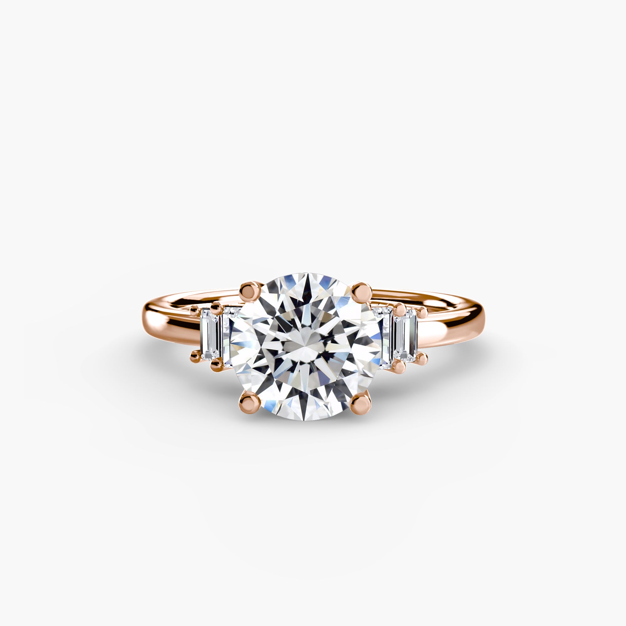 Inel Baguette Accent Solitaire