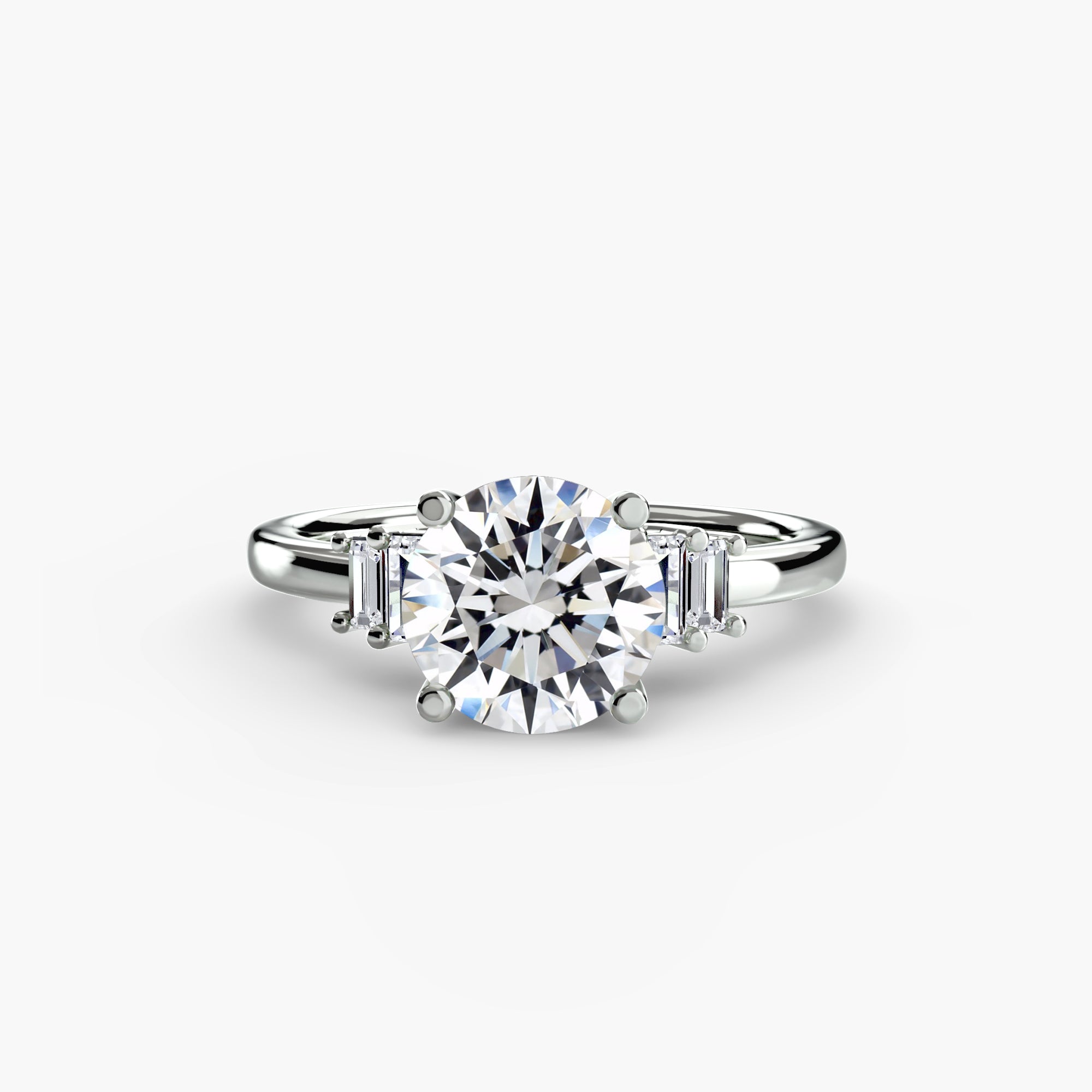 Inel Baguette Accent Solitaire