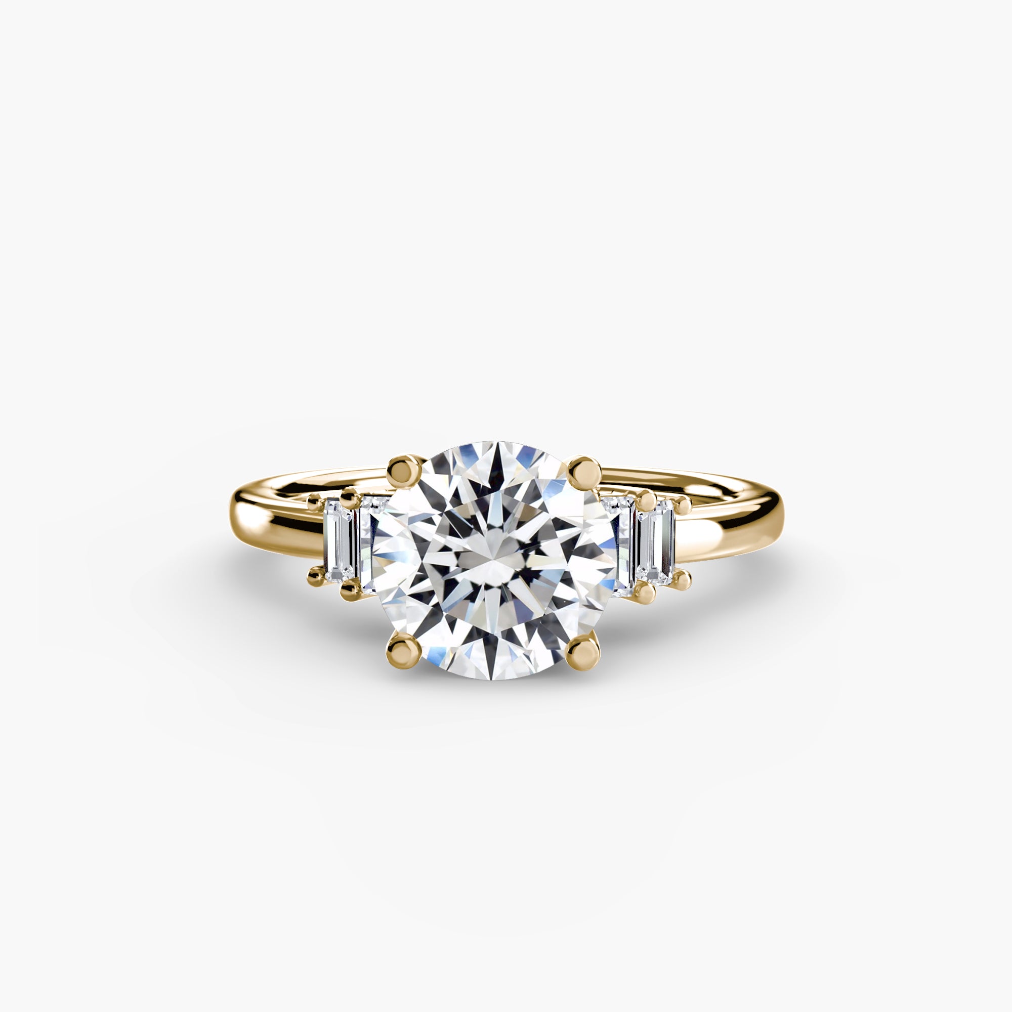 Inel Baguette Accent Solitaire
