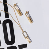 Colier Aur 14kt  Drop Textures