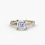 Inel Twisted Pave Solitaire