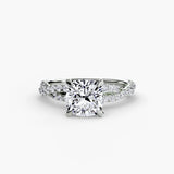 Inel Twisted Pave Solitaire