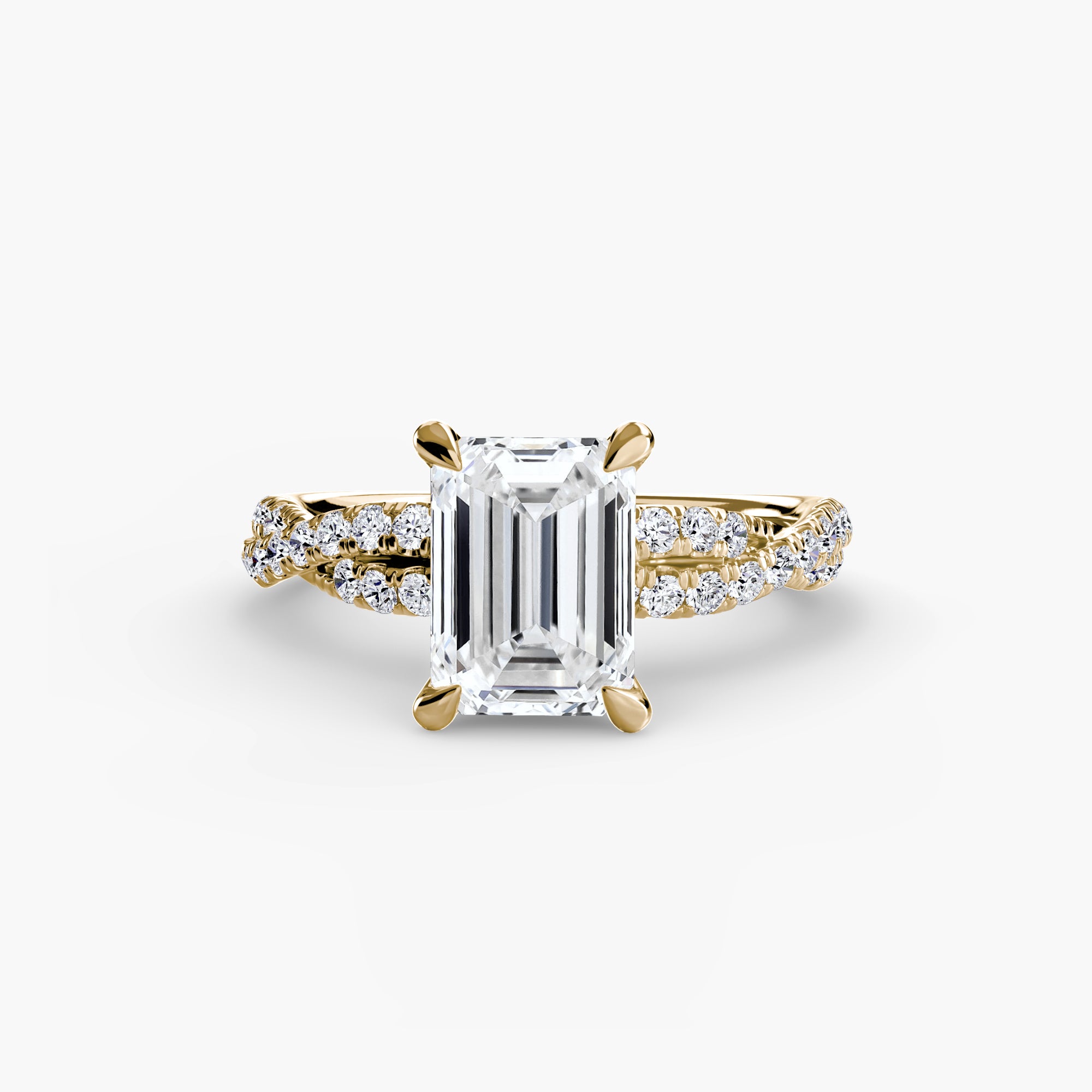 Inel Twisted Pave Solitaire