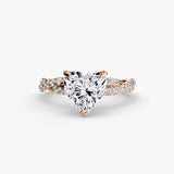 Inel Twisted Pave Solitaire