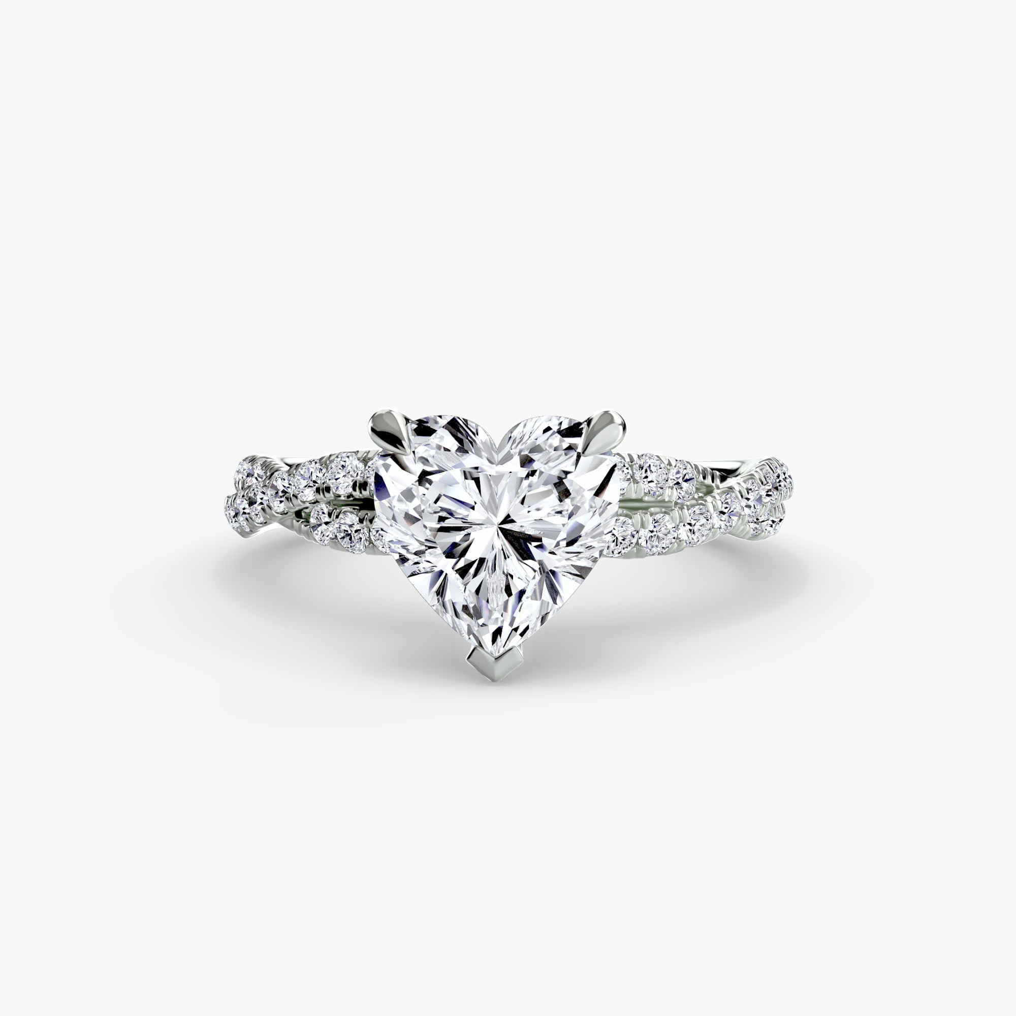 Inel Twisted Pave Solitaire