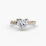 Inel Twisted Pave Solitaire