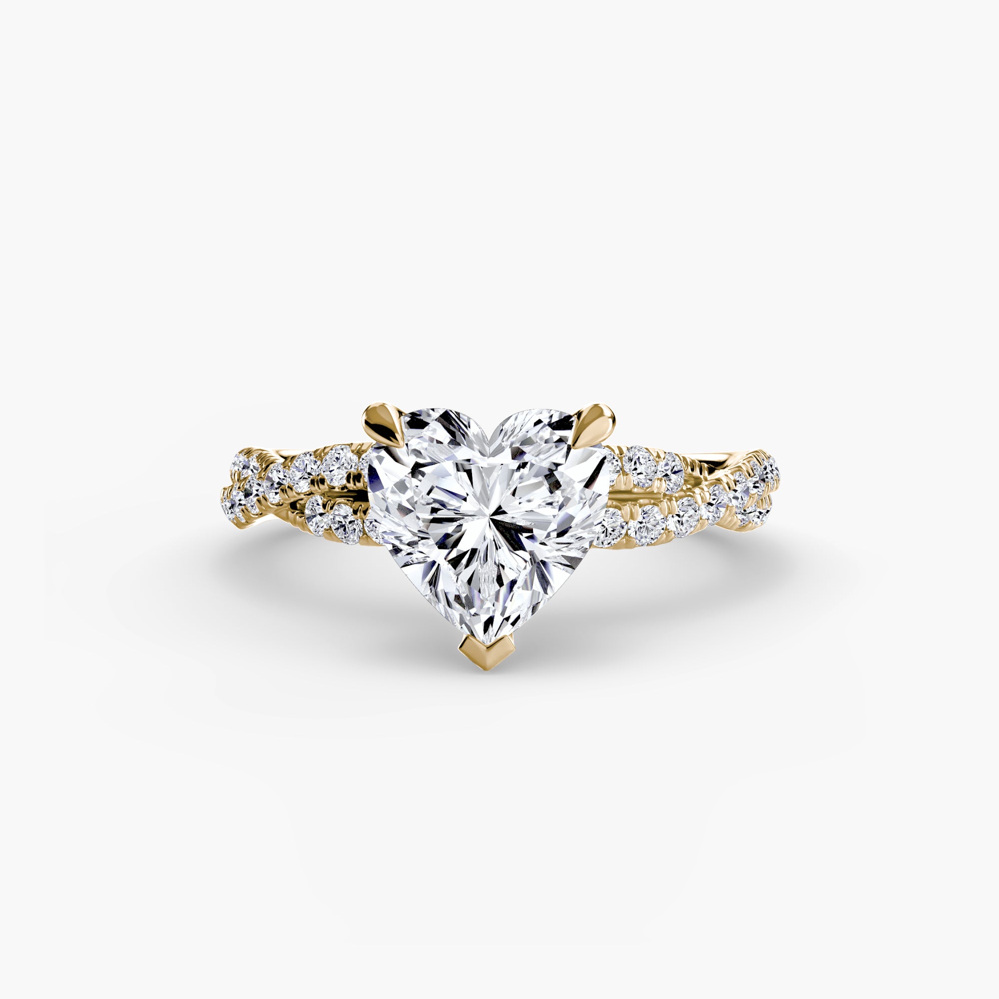 Inel Twisted Pave Solitaire