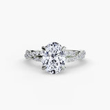 Inel Twisted Pave Solitaire