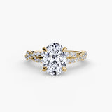 Inel Twisted Pave Solitaire