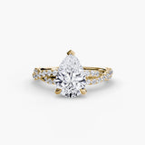 Inel Twisted Pave Solitaire