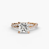 Inel Twisted Pave Solitaire