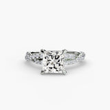 Inel Twisted Pave Solitaire