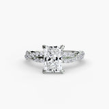 Inel Twisted Pave Solitaire