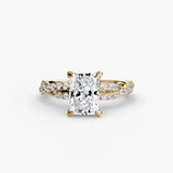 Inel Twisted Pave Solitaire