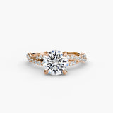 Inel Twisted Pave Solitaire