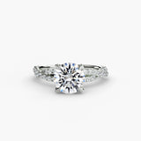 Inel Twisted Pave Solitaire