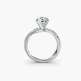 Inel Twisted Pave Solitaire