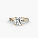 Inel Twisted Pave Solitaire