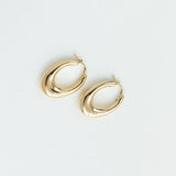 Cercei argint Bold Crescent Hoops