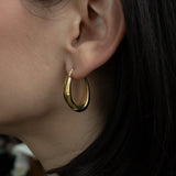 Cercei argint Elegant Arc Hoops