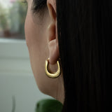 Cercei argint Bold Arc Hoops