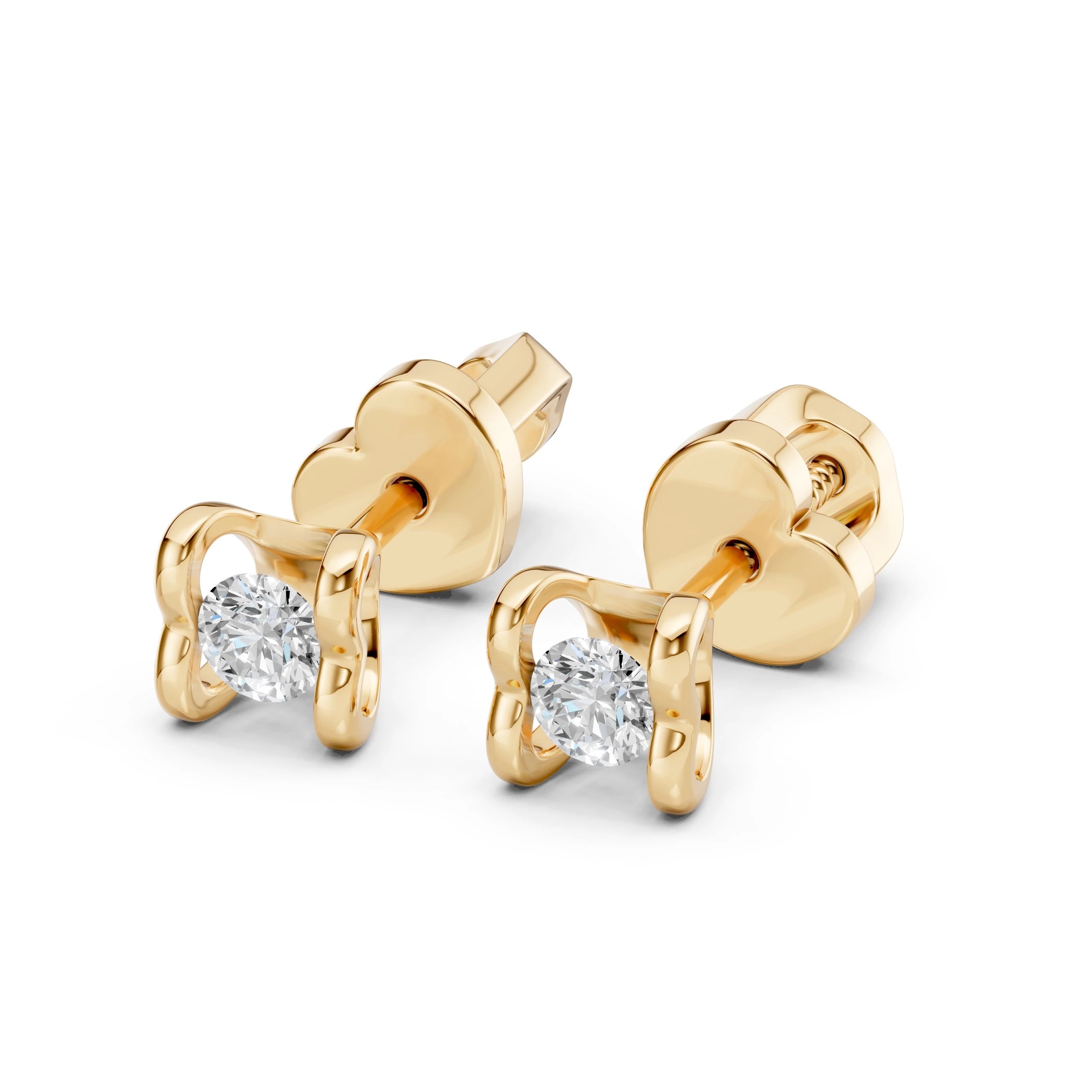 Cercei solitaire Fluture – 102-10013/2(3.0) – imaginea 6