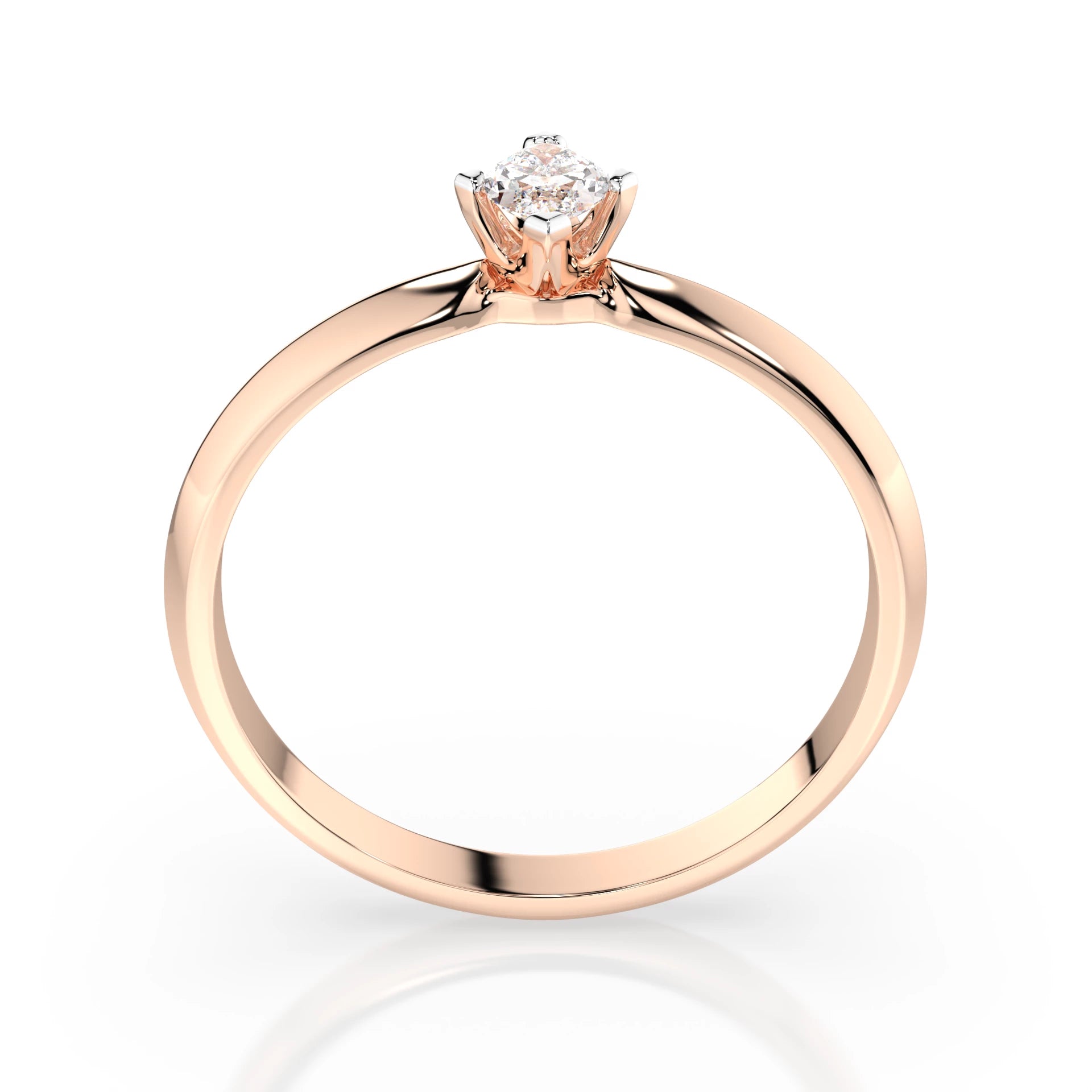 Inel solitaire – 101-10181/1(0.10)MARQUISE – imaginea 8