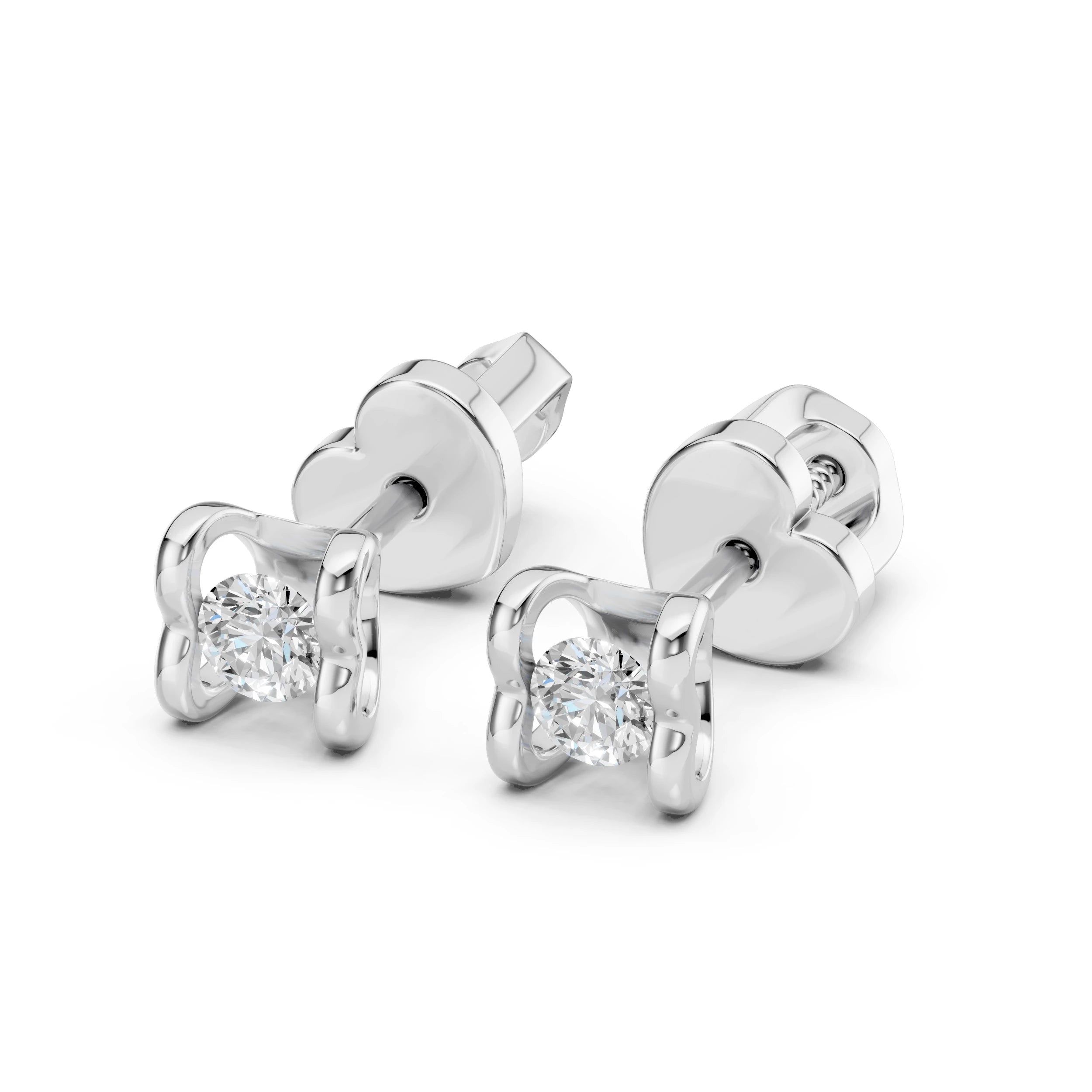 Cercei solitaire Fluture – 102-10013/2(3.0) – imaginea 3