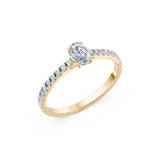 Inel solitaire Eternitate – 101-10191(0.30)OV – imaginea 4