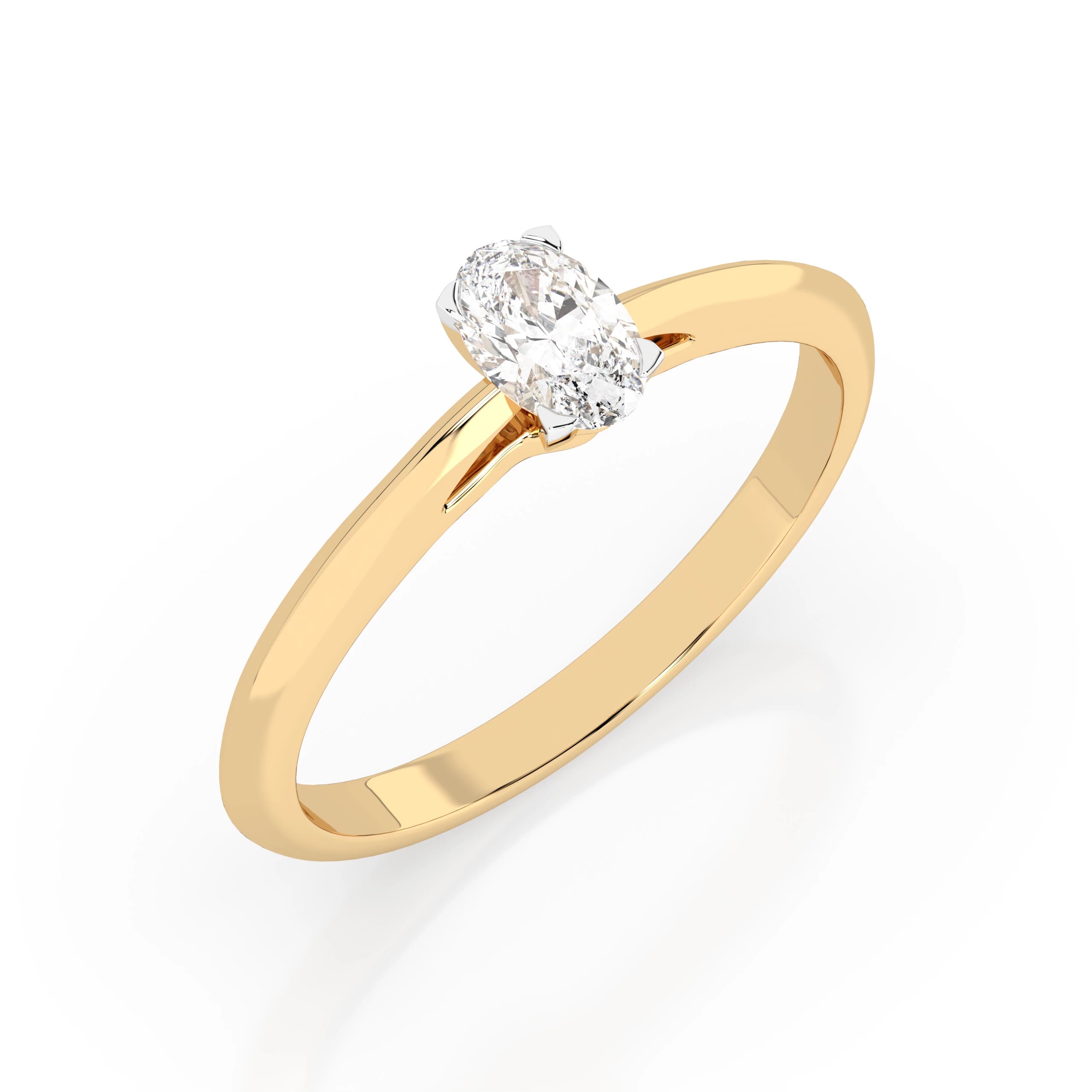 Inel solitaire – 101-10190(0.30)OV – imaginea 4
