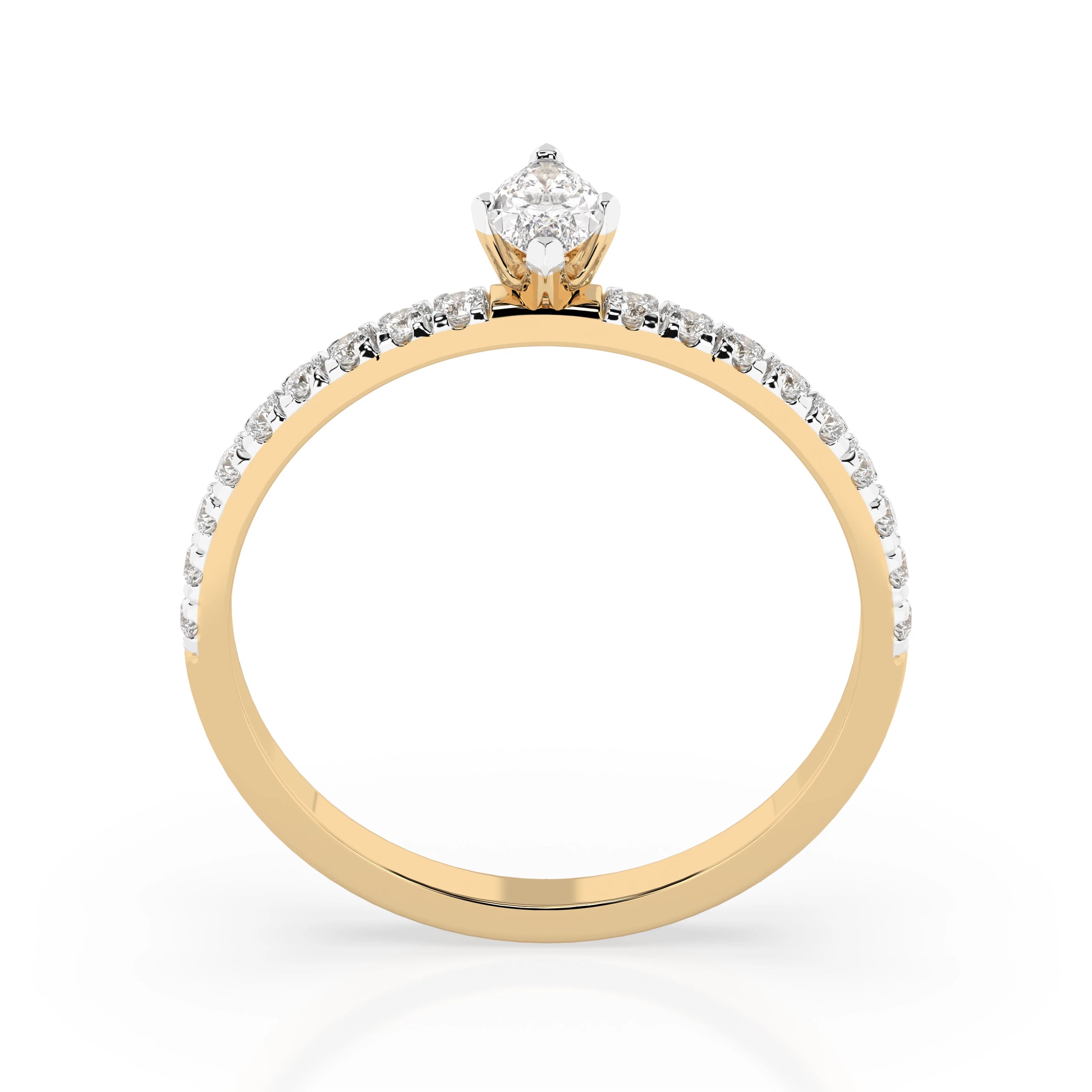 Inel solitaire Eternitate – 101-10181/4(0.15)MARQUISE – imaginea 5