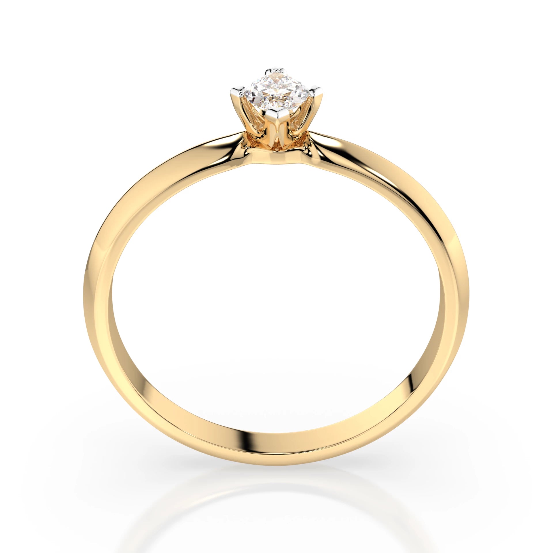 Inel solitaire – 101-10181/1(0.15)MARQUISE – imaginea 5