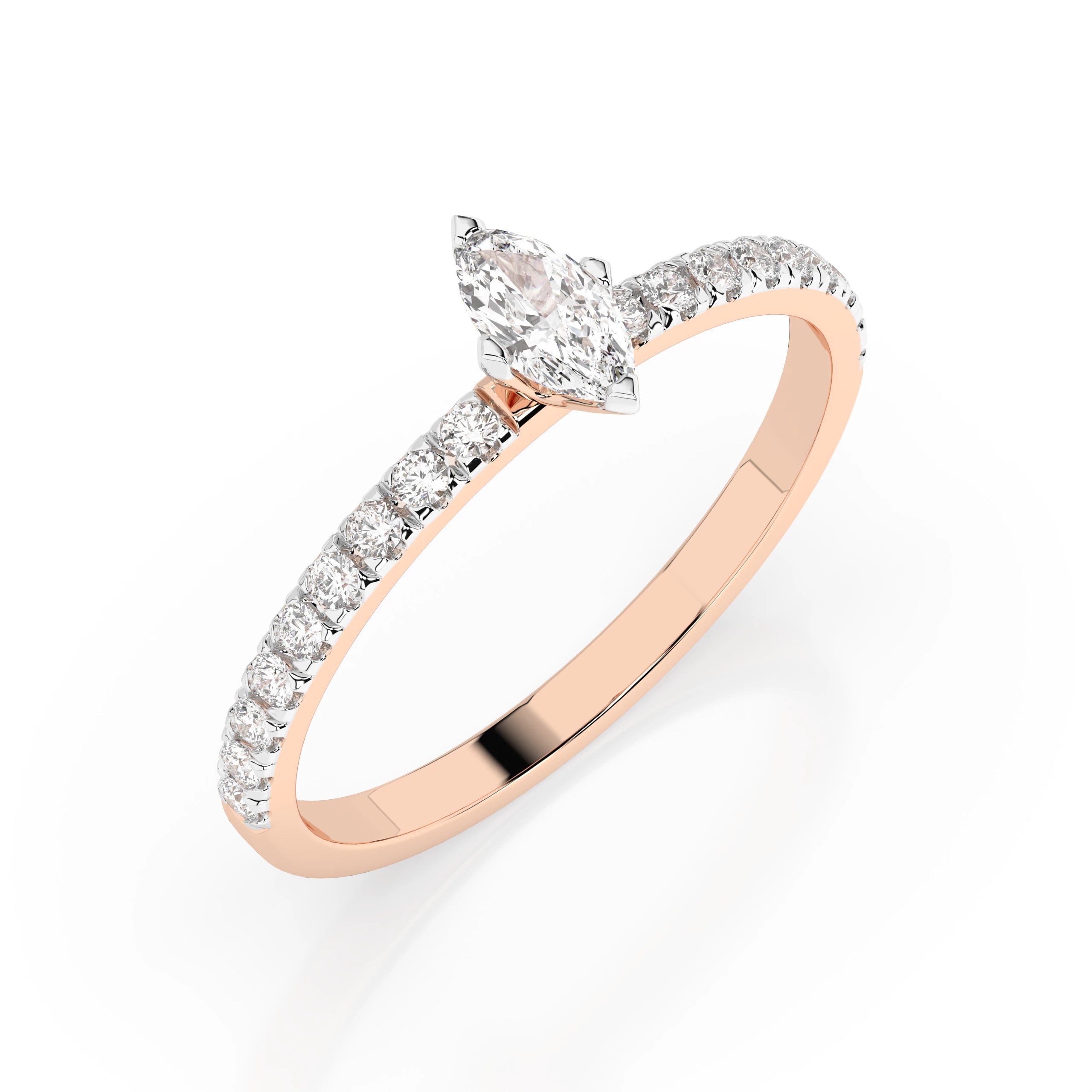 Inel solitaire Eternitate – 101-10181/4(0.10)MARQUISE – imaginea 7