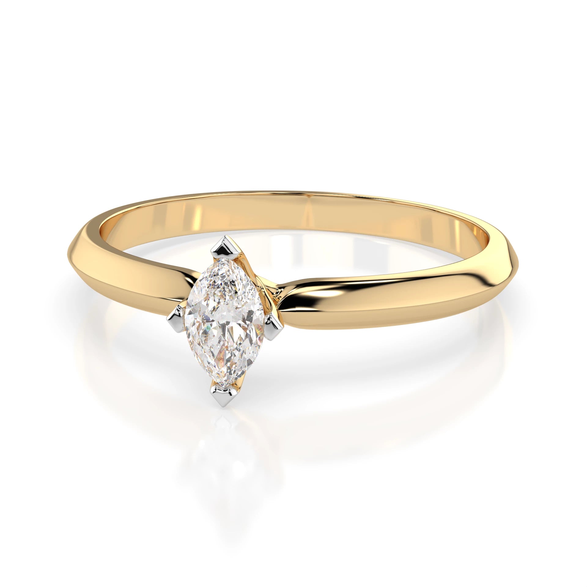 Inel solitaire – 101-10181/1(0.10)MARQUISE – imaginea 6