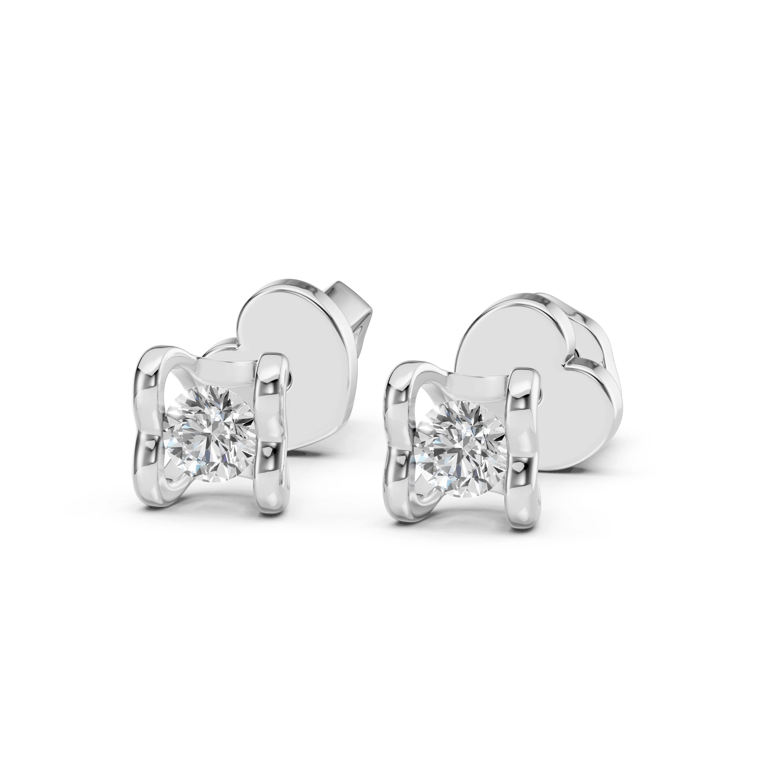 Cercei solitaire Fluture – 102-10013/2(3.0) – imaginea 2