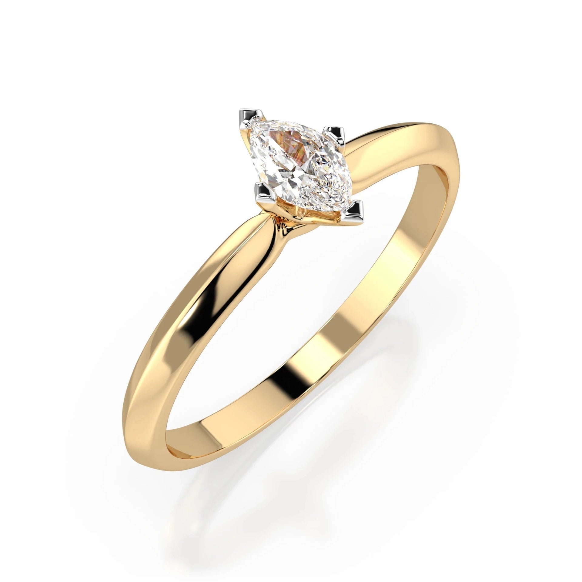 Inel solitaire – 101-10181/1(0.10)MARQUISE – imaginea 4