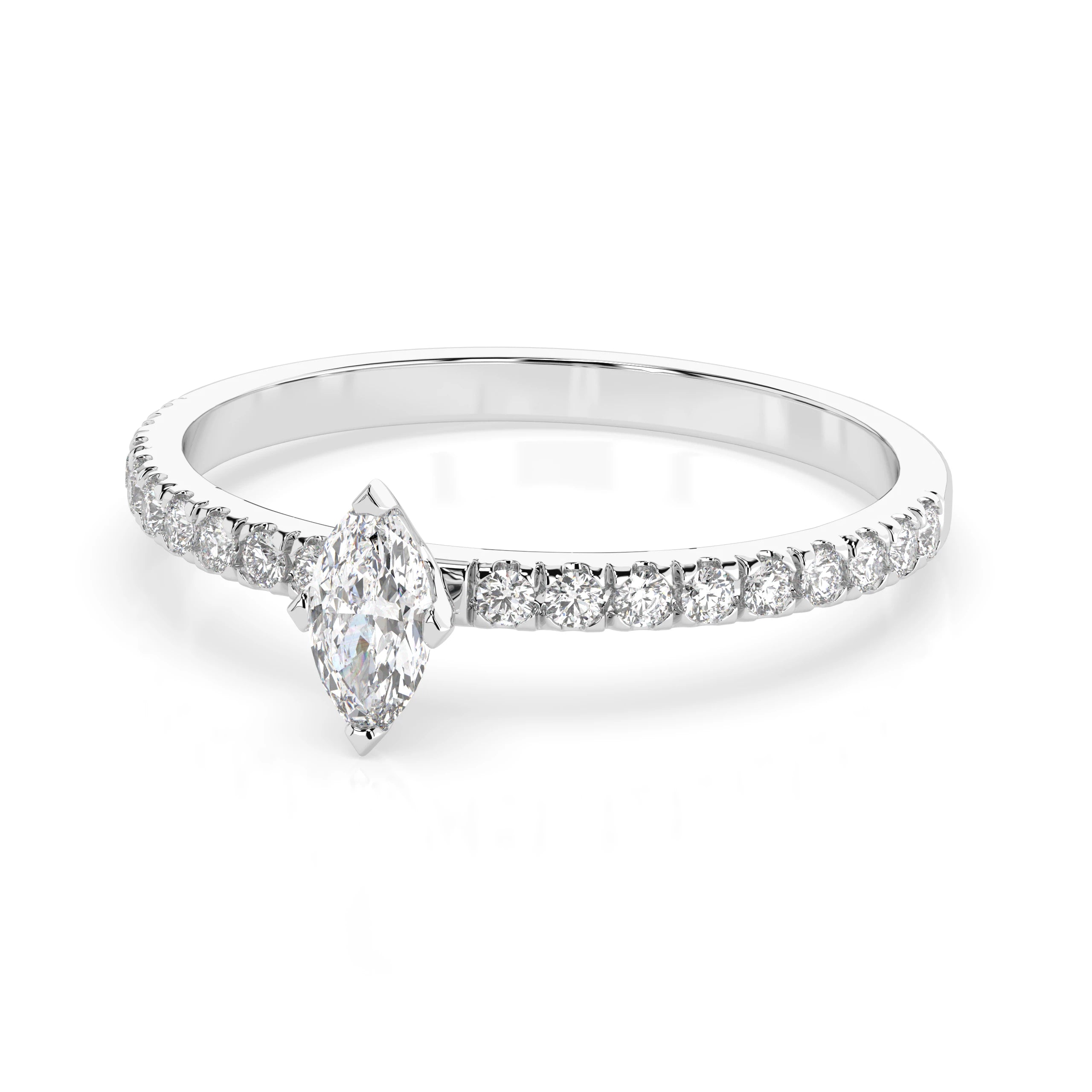 Inel solitaire Eternitate – 101-10181/4(0.10)MARQUISE – imaginea 3