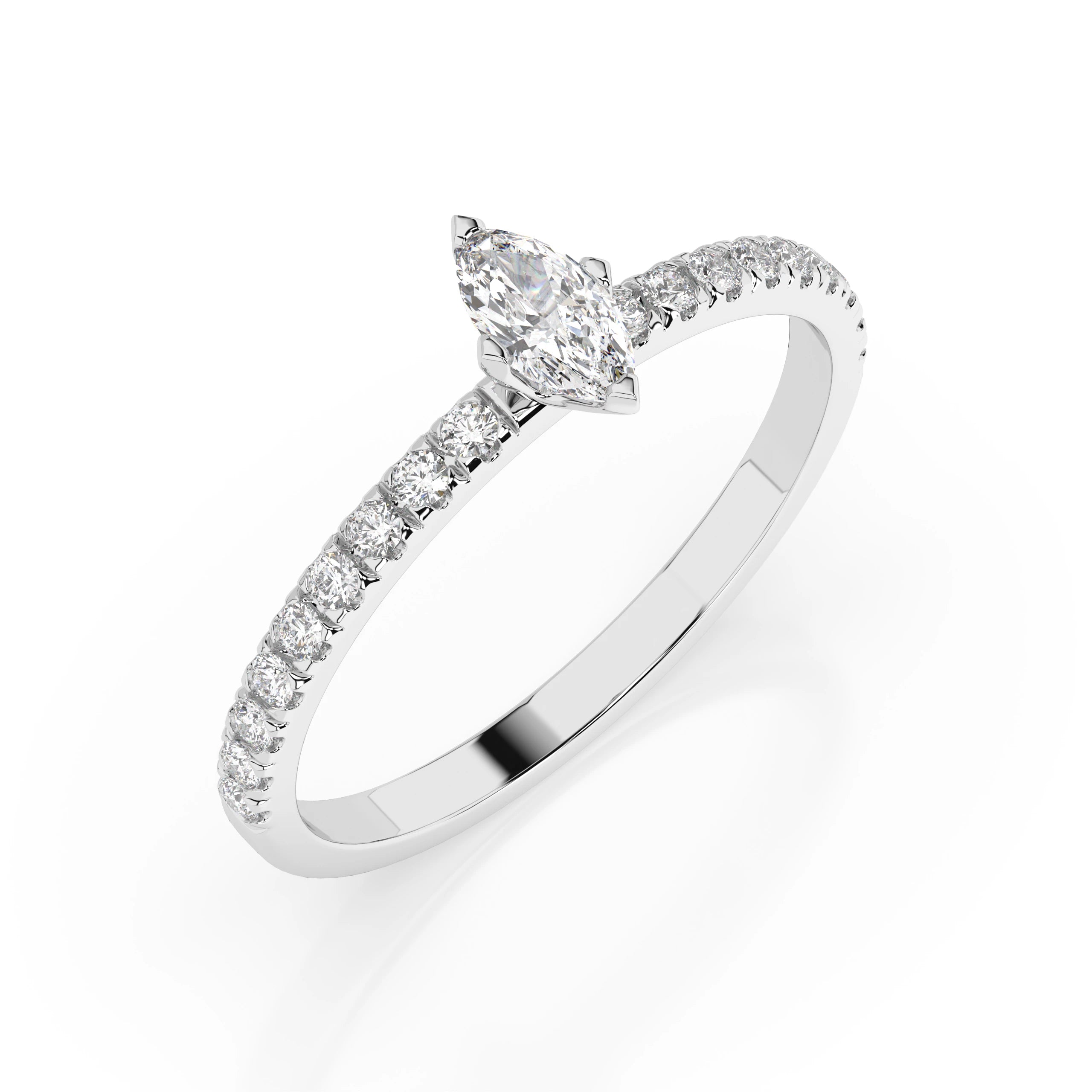 Inel solitaire Eternitate – 101-10181/4(0.10)MARQUISE – imaginea 1