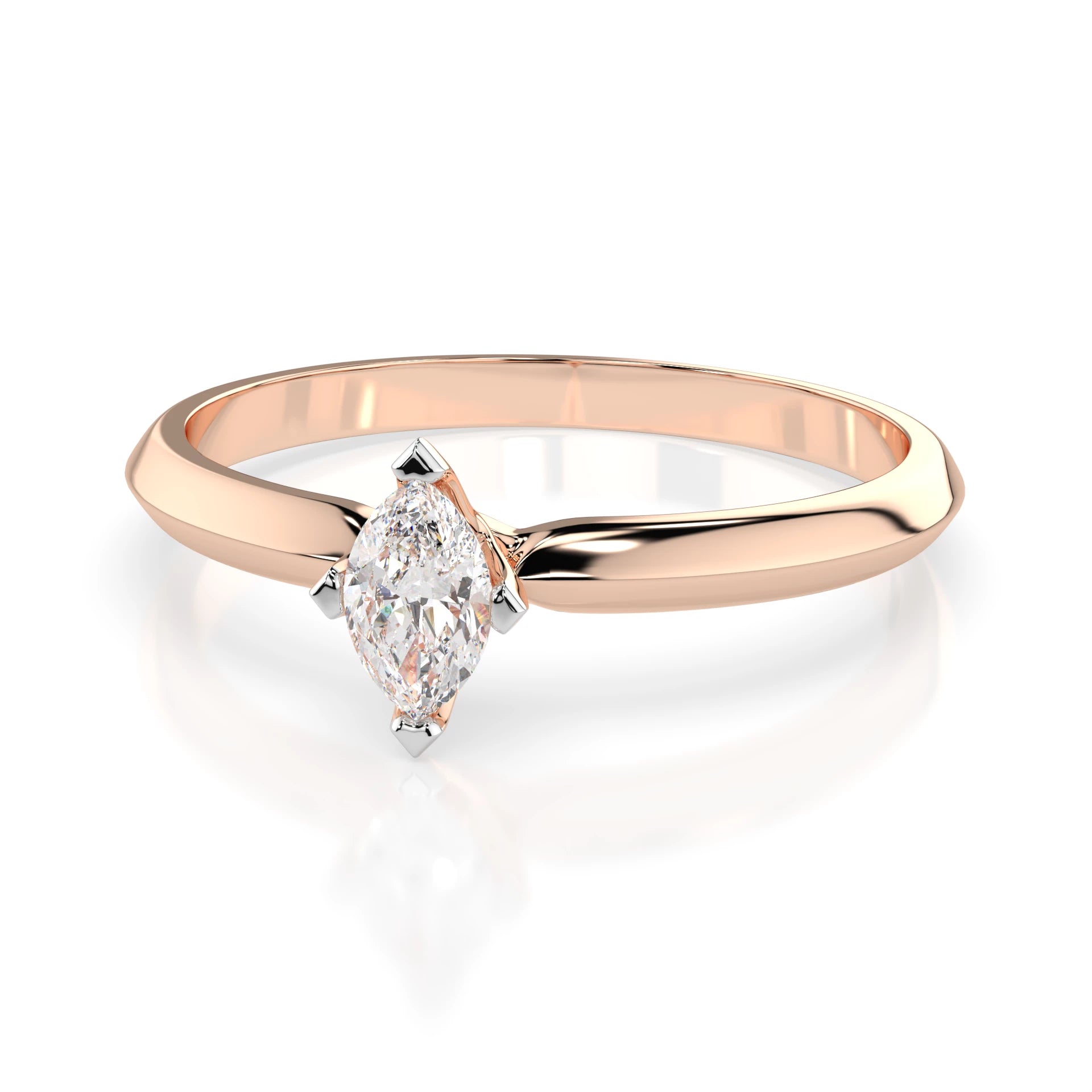 Inel solitaire – 101-10181/1(0.10)MARQUISE – imaginea 9