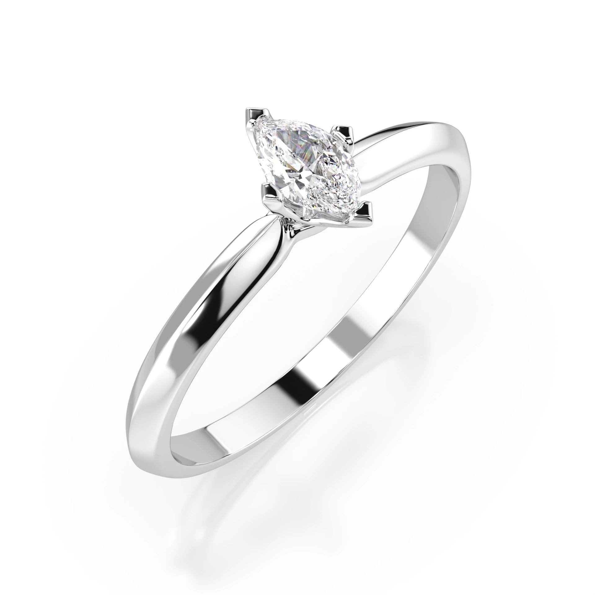 Inel solitaire – 101-10181/1(0.15)MARQUISE – imaginea 1