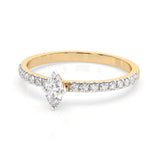 Inel solitaire Eternitate – 101-10181/4(0.10)MARQUISE – imaginea 6
