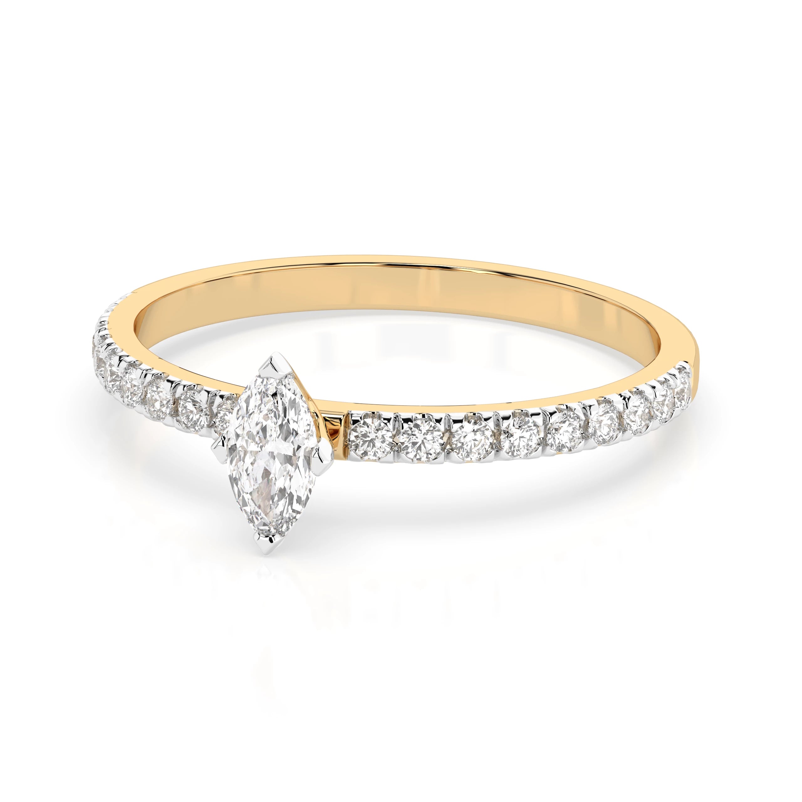 Inel solitaire Eternitate – 101-10181/4(0.10)MARQUISE – imaginea 6